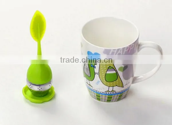 Silicone Leave Style Stainless Steel Tea Infuser Tea Bag Tea Bottle photo-2