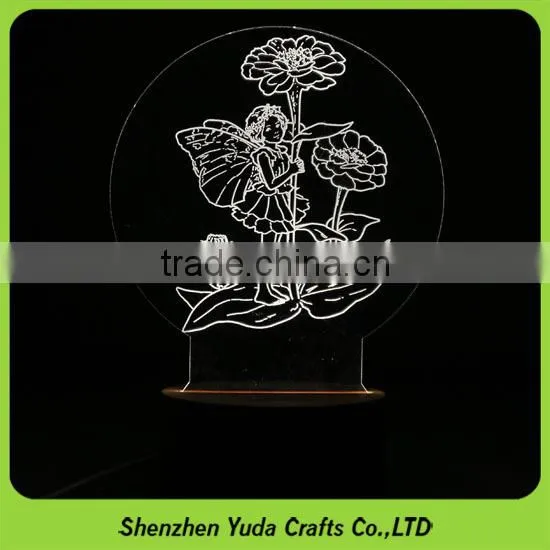 Decorative USB Night Light Custom Logo Engraved Acrylic Lamps photo-6