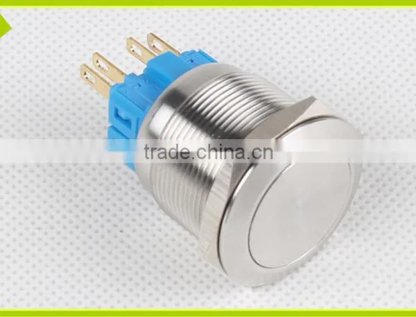 25mm Stainless Steel Latching 2NO2NC Ring Illuminated LED Metal Push Button Switch photo-5