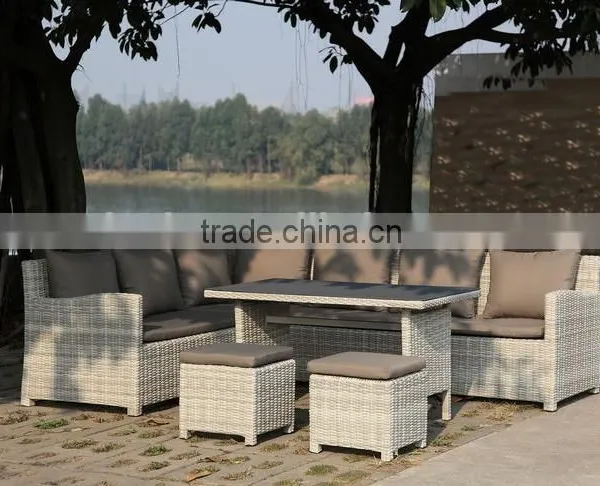 Garden Furniture Rattan Sofa Set of Outdoor Wicker Table Set photo-2
