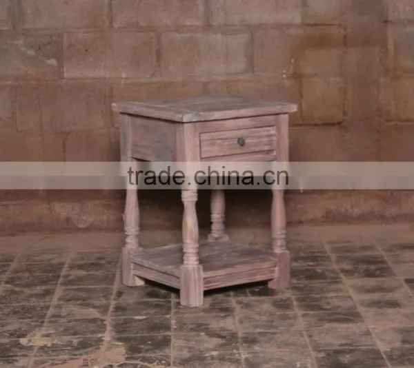 Reclaimed Teak Furniture - Square Bedside