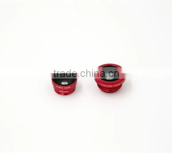 Universal Circle Clip 3 in 1 Adjustable Zoom Lens Wide Angle Lens Marco Lens