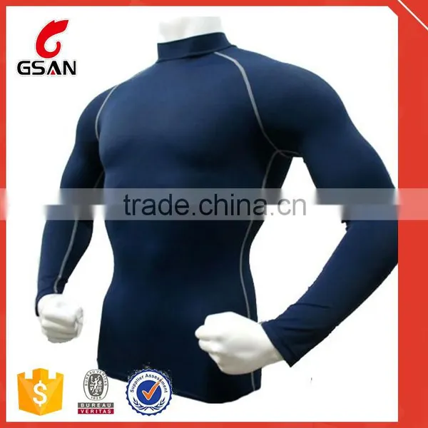 Blank Compression Shirt Mens Sport Wear Compression Tops photo-3