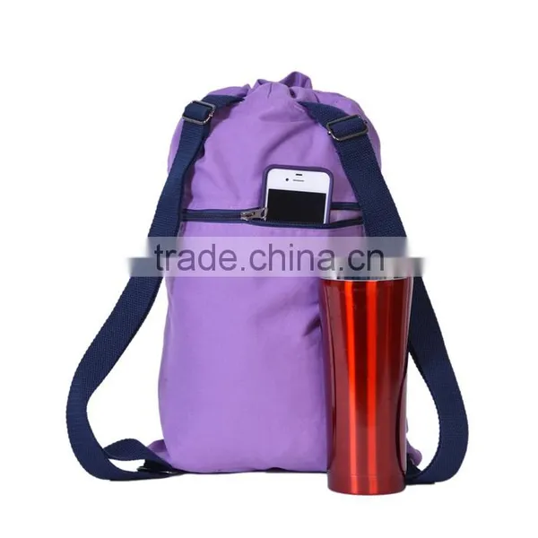 Wholesale Promotional Blank 100% Cotton Canvas Drawstring Backpack photo-4