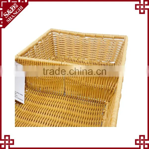 SGS Testing Top Quality Weaving Washable Rattan Divide Fast Food Basket photo-2