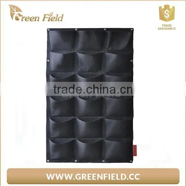 Black Felt Vertical Planter Garden Living Wall Decor Flowers Grow Bag for Herbs Strawberries photo-2