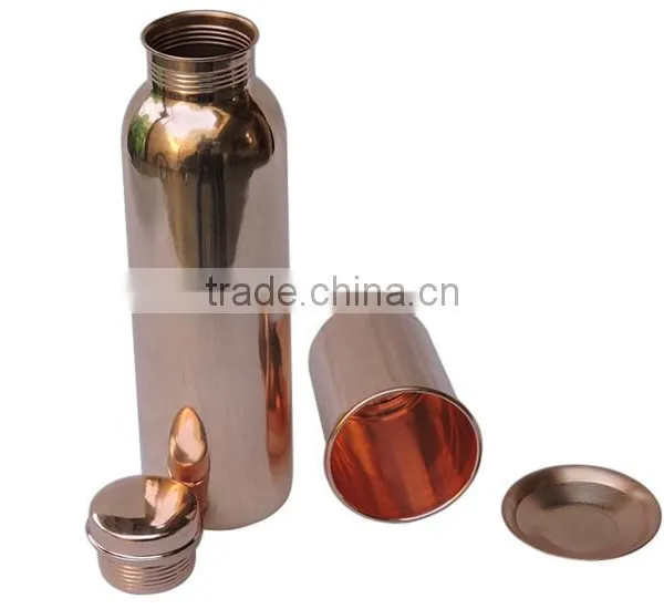 Copper Water Bottle With Matching Glass Set | Pure Copper Water Bottle High Quality photo-3