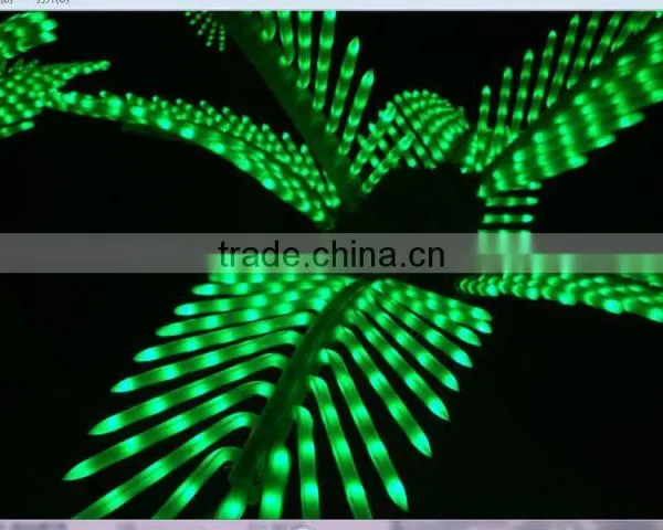 Home Garden Decorative 16.5ft Height Outdoor Artificial Green Flashing LED Solar Lighted up Date Palm Trees With Bark EDS06 1416 photo-4