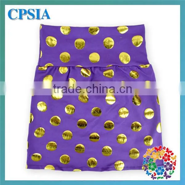 Hot Pink Gold Polka Dot Fashion Super Mini Newest Model Kids Sequin Skirt photo-4