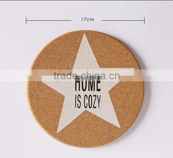 Japanese Style Cork Printing Pot Pad Coasters Placemat photo-3