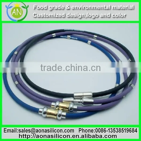 Factory Cheap Price Selling Fashion Stainless Steel Silicone Necklace photo-2