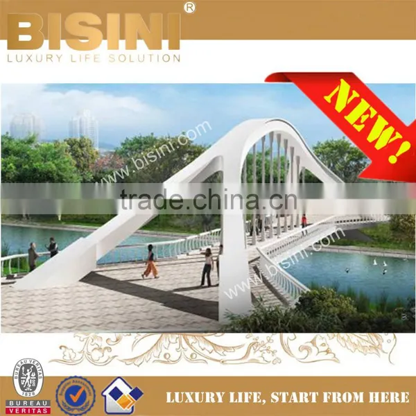 Shanxi Pingyang Steel Structure Car Bridge, Steel Concrete Vehicle Bridge, Double Half Moon Shape Bridge(BF08-Y10026) photo-3