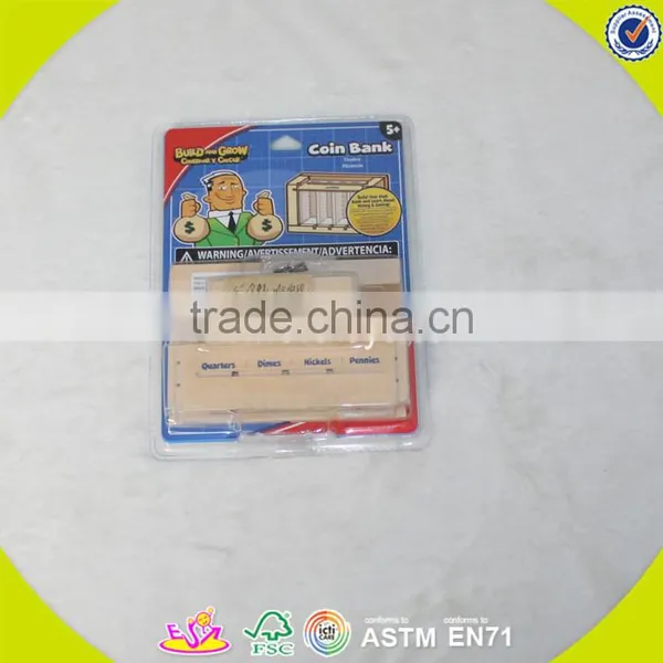 2017 New Fashion Children Toys Wooden Coin Bank W03B050 photo-6