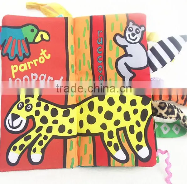 Kid Educational Jungle Cloth Book Baby Intelligence Early Developmental Learning To TW photo-2