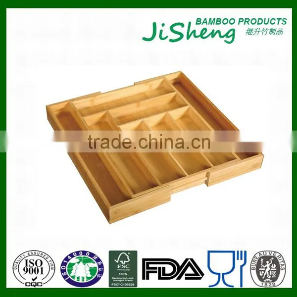TOP Quality Unique Bamboo Expandable Bamboo Kitchen Drawer Organizer for Kitchen Tools