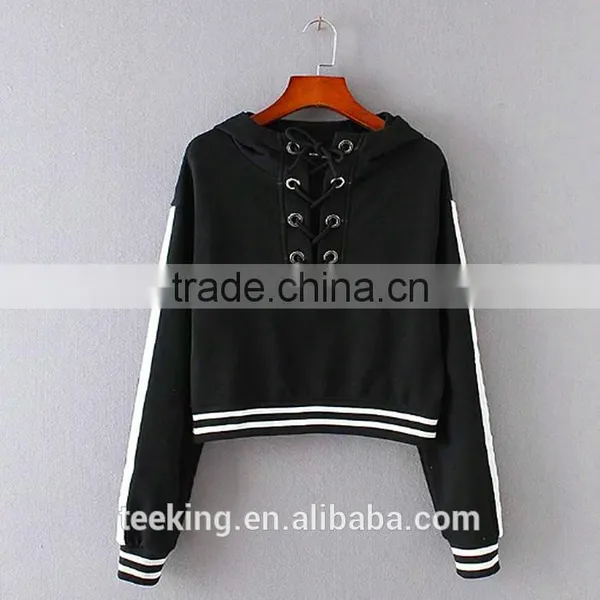 Ladies Fashion Sexy Crop Top Hoodies photo-2