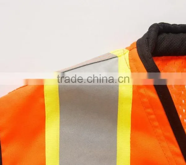 High Visibility Reflective Orange Safety Vest Fluorescent Safety Jacket photo-3