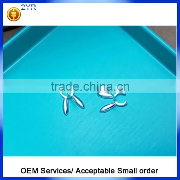 925 Sterling Silver Rabbit Shaped Stud Earrings photo-2