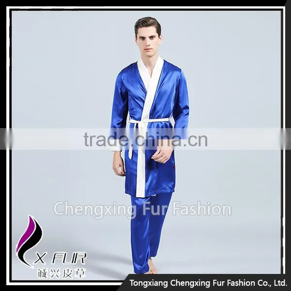 CXLLSP01Z Sexy Silk Pajamas Set Night Robe Homewear Sleepwear photo-3