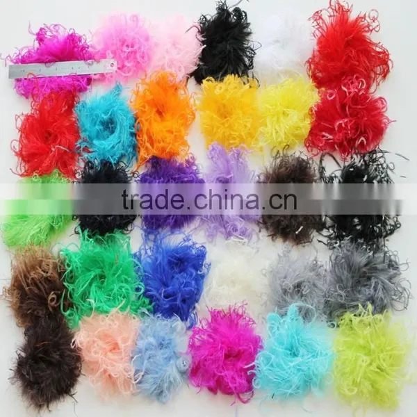 Wholesale Cheap Artifical Colorful Ostrich Feather Curly Boas for Sale photo-4