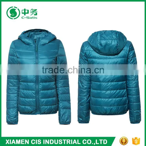 Morden Fashion Apparel Winter Red Hooded Puffer Jacket for Women photo-5