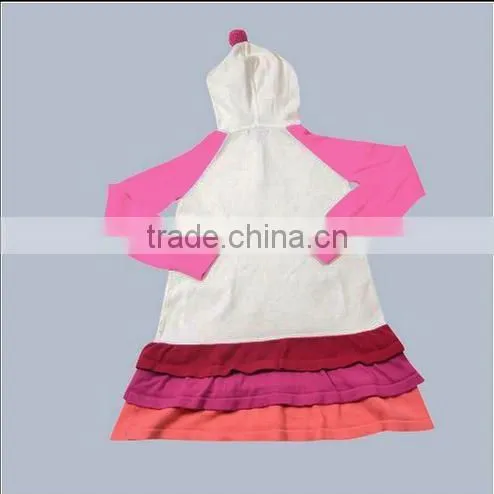 Casual Girls Cotton Long Hooded Dress photo-2