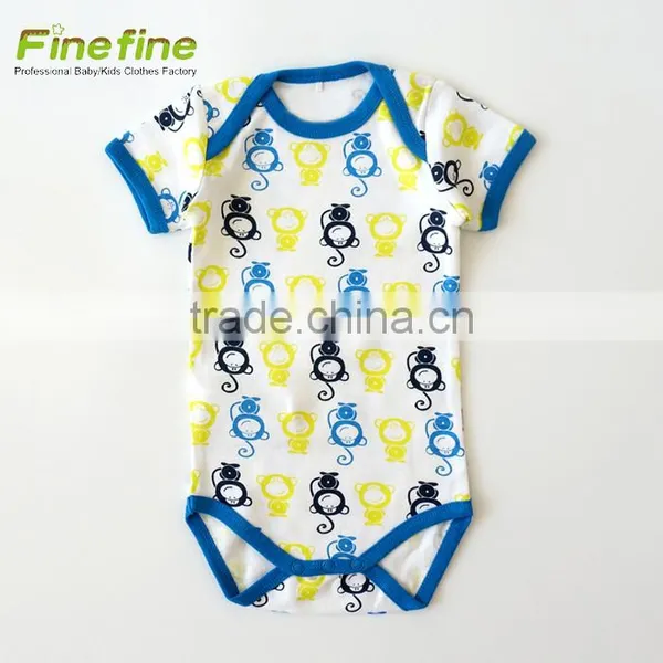 Baby Clothes Printed Lace Romper In Baby Rompers With Organic Cotton photo-3