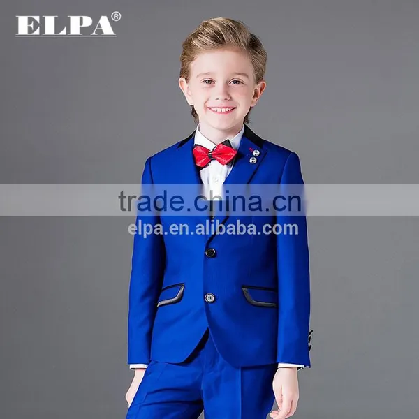 ELPA NXB0075 Formal Designer Slimming Wholesale Black 3 Piece Kids Boys Suits photo-2