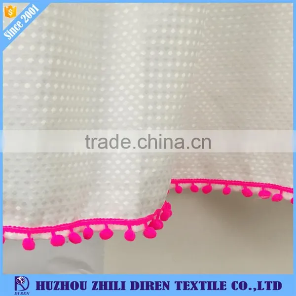 Hot Selling Wholesale 100% Polyester Showerproof Curtains With Dyeing Tassel photo-4