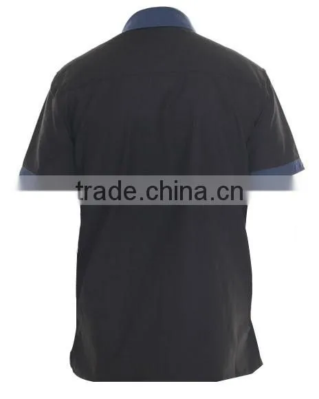 2015 Latest Design Model Brand 100% Cotton Double Chest Pocket Men Casual Short Shirt photo-2
