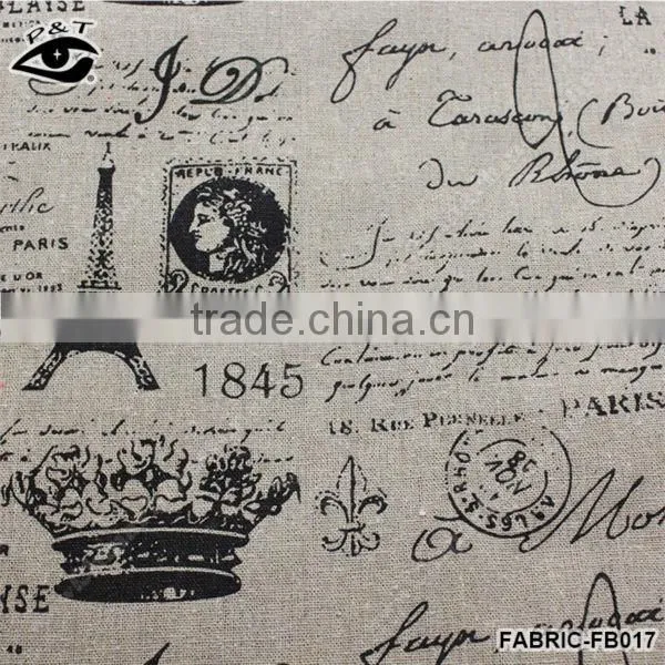 Cotton Rami Linen Textile Fabrics Retro Fabric Printing