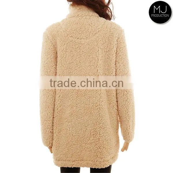 Wholesale Women Monogrammed Plaid Patch Fleece Pullover photo-6