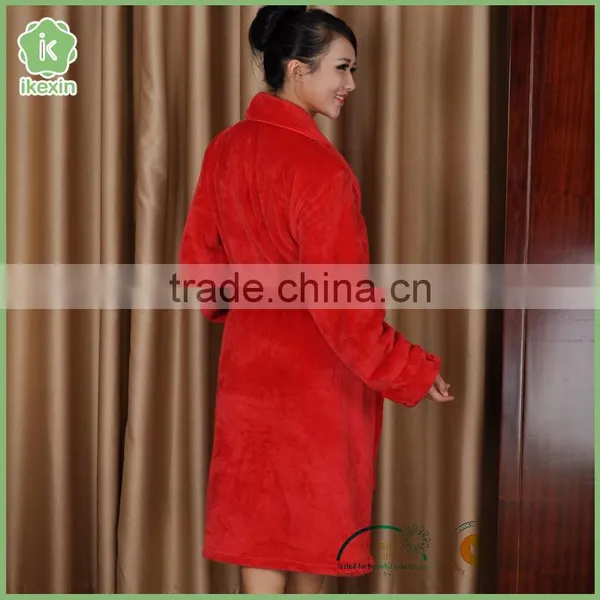 Embroidered Polar Fleece Wholesale Bathrobe With Low Price photo-3