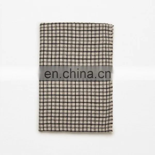 Autumn And Winter Rice Plaid Black Small Plaid Acrylic Printing Scarf photo-3