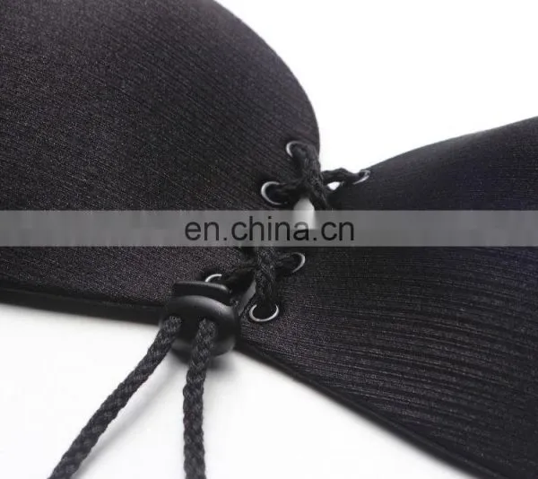 Front Closure Self-Adhesive Increase Cleavage Biological Glue Silicone Seamless Strapless Sticky Invisible Push up Fly Bra 2017 photo-3