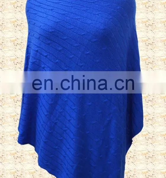 Knitted Poncho,Plain Knit, Cable Knit photo-4