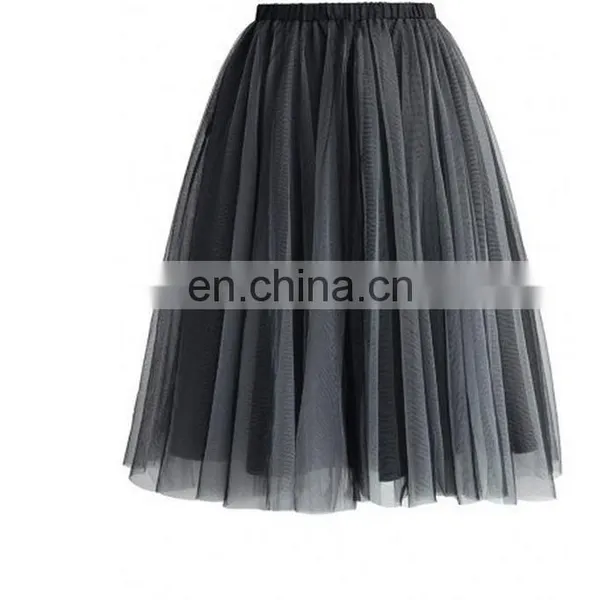 Mesh Tulle Skirt in Smoke photo-2