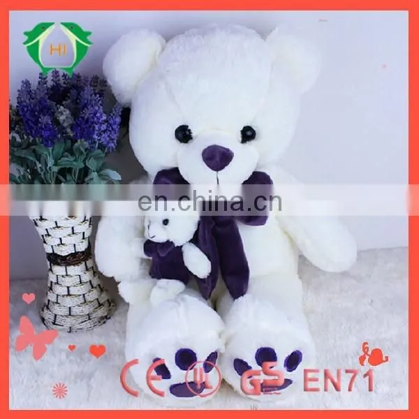 HI EN71 Valentine Best Gift Big Soft White Lovely Teddy Red Heart Large Stuffed Toy Animals photo-3