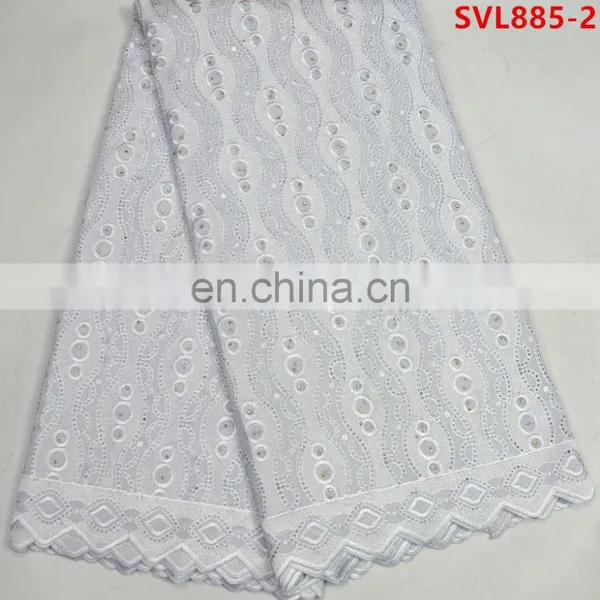 Swiss Voile Cotton Lace Fabric 100% Cotton Swiss Voile Lace Fabric Black photo-3