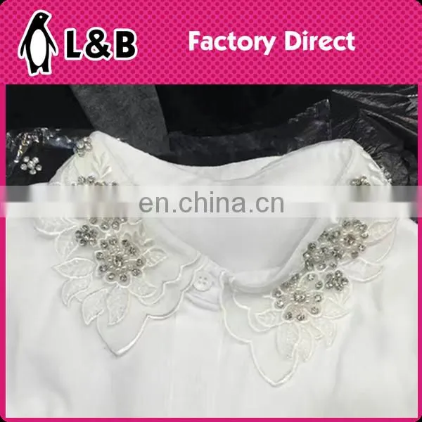 New Design Shirt Neckline With Rhinestone /Bead Detachable Collar Garment Ornament photo-6
