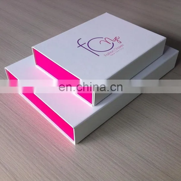 Cash Coupon Available Nice Pale Pink Printed Magnetic Closure Apparel Gift Folding Box photo-4