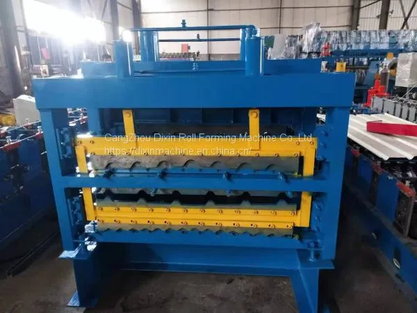 Three Layers Layer Aluminium Roof Sheet Roll Forming Making Machine photo-2