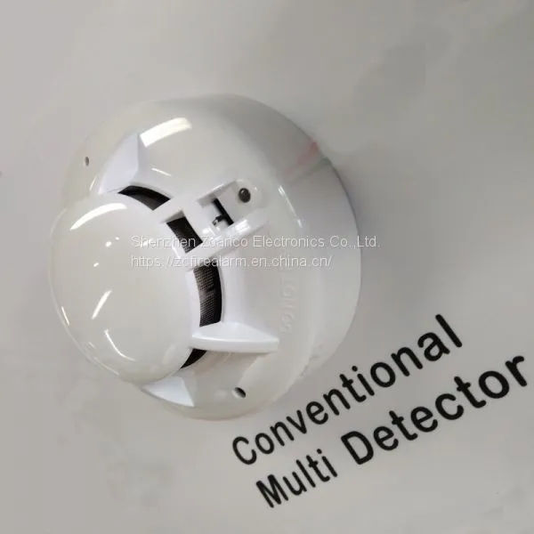 24V Combination Smoke and Heat Detector Multi Detector 4 Wire Smoke Heat Alarm Sensor for Fire Alarm System photo-3