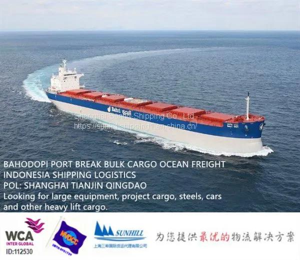 Shanghai to Bahodopi Break Bulk Cargo Freight Rate Indonesia Shipping Logistics