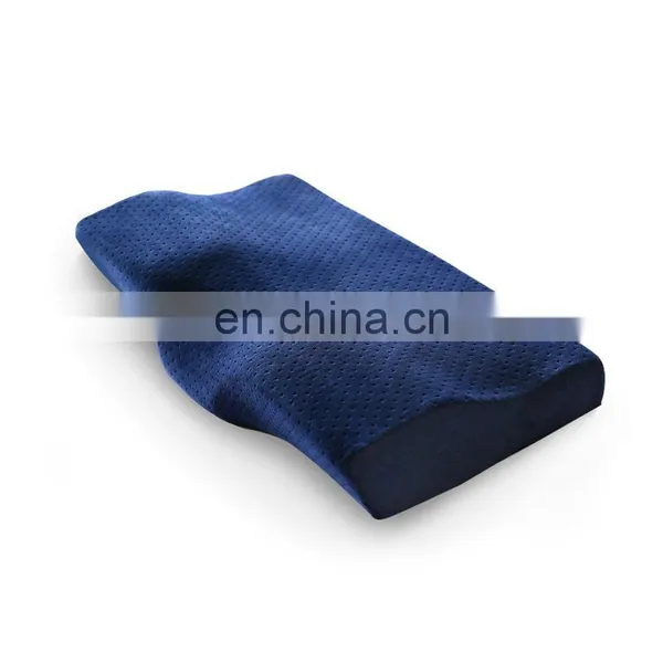 2019 New Design Velvet Fabric Eyelash Pillow Memory Foam Side Sleeper Memory Foam Neck Pillow photo-2