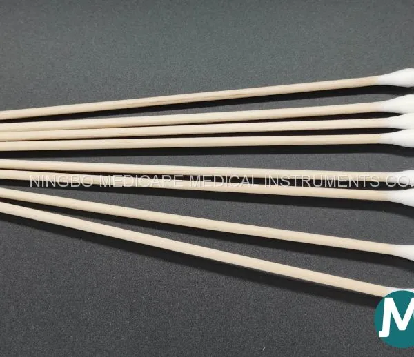 Cotton Applicator Cotton Bud Sterile Swab Wooden Applicator Stick Plastic Applicator photo-2