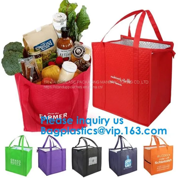 Polyester Wholesale Insulated Ice Wine Collapsible Ice Cream Lined Dry Lunch Aluminum Thermal Cooler Bag, Bagease photo-3