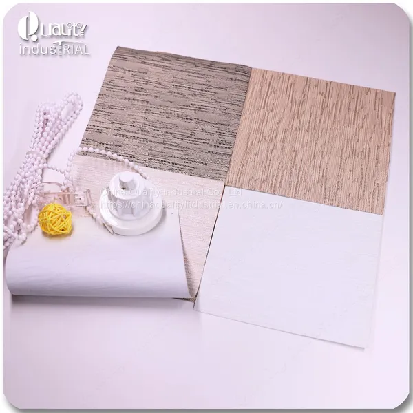 Jacquard Material White Foaming Roller Blinds Fabric photo-5