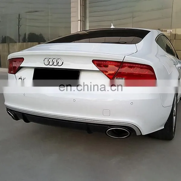 RS7 Diffuser With Tailpipe for Audi A7 Refit to Audi A7 RS Line High Quality Rear Bumper Diffuser 2009-2015 photo-4