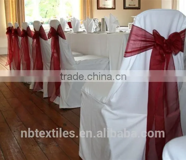 White Cheap Banquet Polyester Chair Cover photo-2